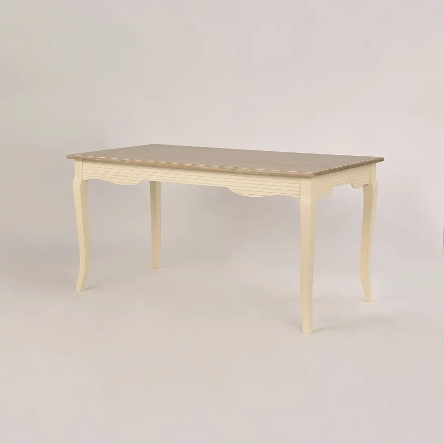 Stół 160x78x80 cm Kremowo jasnobrązowy Pesaro PE026