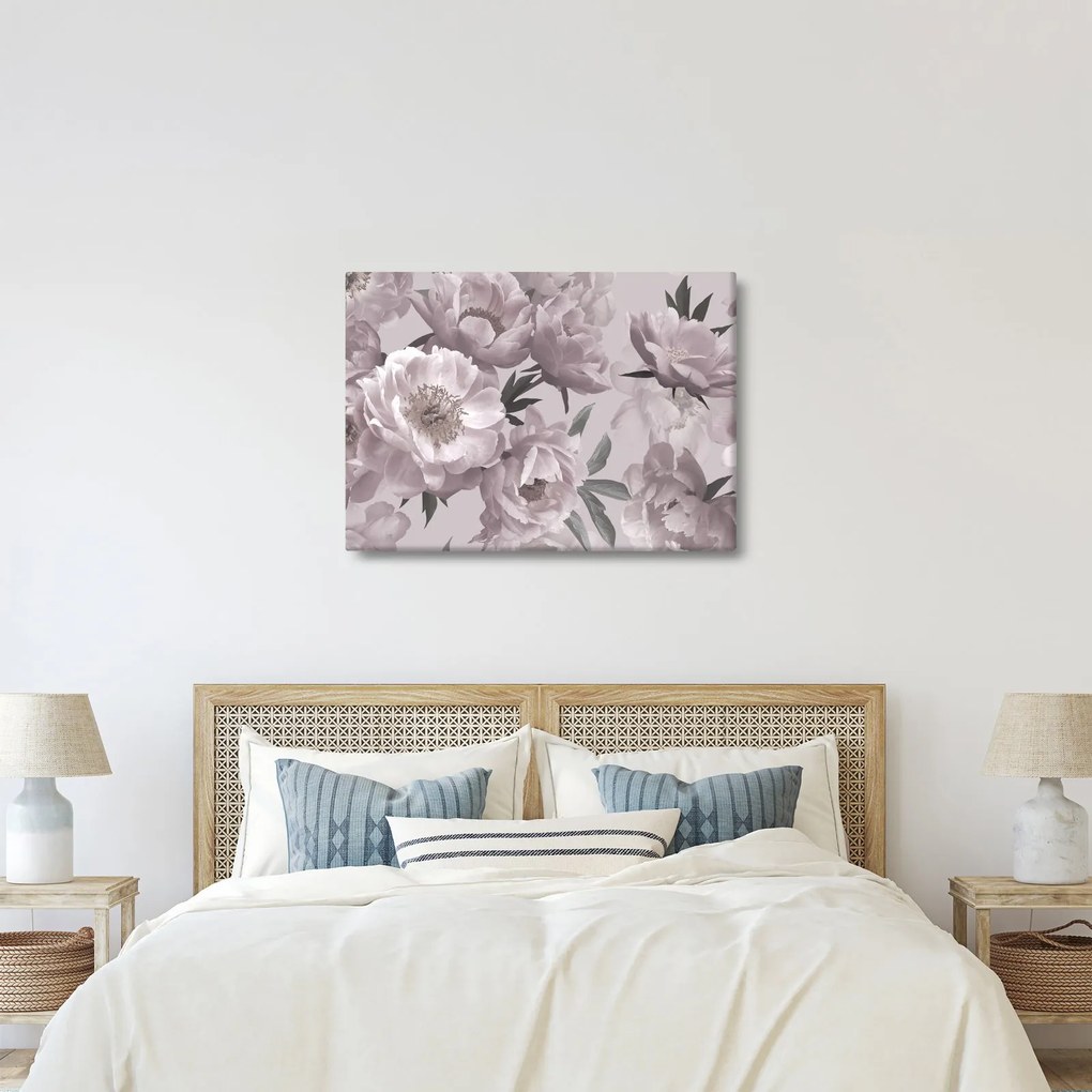Obraz - Vintage kwiaty piwonii (70x50 cm)