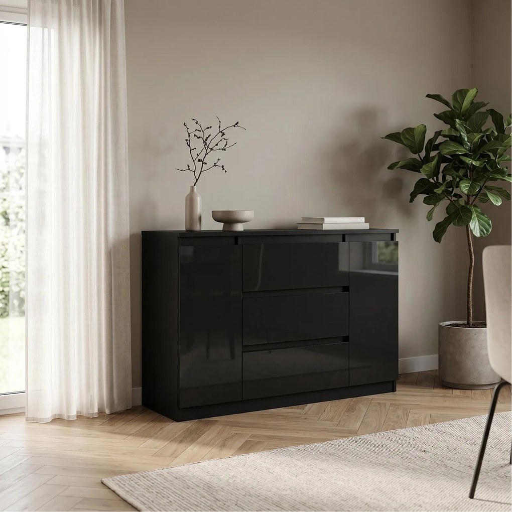 Komoda NUDO 120 cm do Salonu Sypialni Czarny