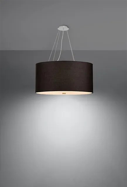 Czarny okrągły żyrandol nad stół 60 cm - 6S EX690 K2-G10