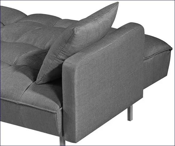 Sofa pikowana rozkładana Ervin - popiel