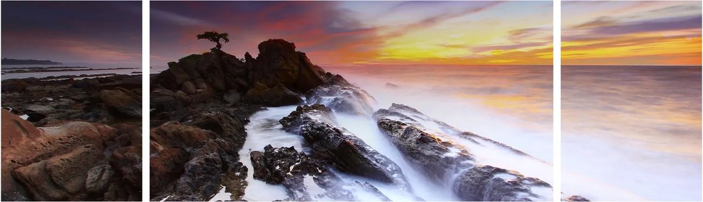 Obraz góry we mgle (170x50 cm)
