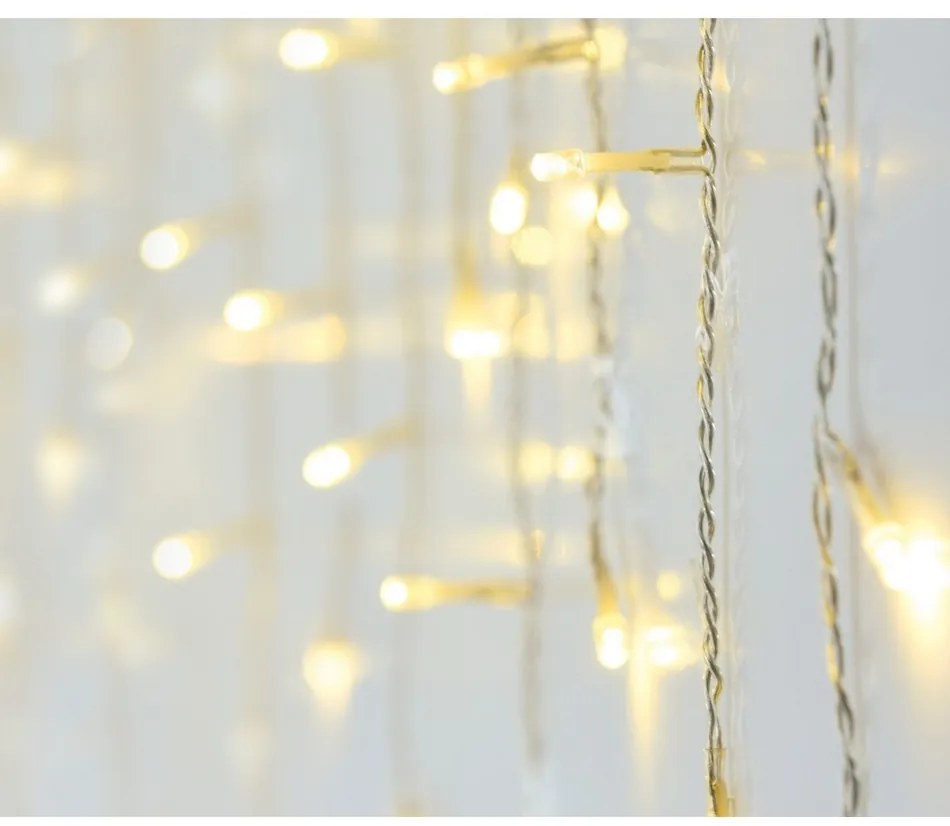 Świąteczna kurtyna świetlna 180 LED, IP44, 6 m, biały