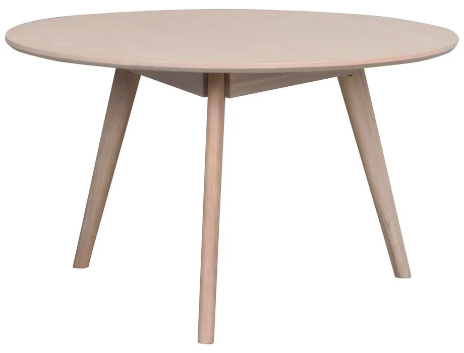 Naturalny okrągły stolik w dekorze dębu 90x90 cm Yumi – Rowico