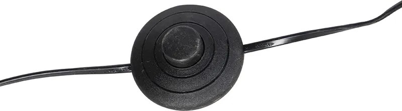 Rustykalna lampa podłogowa szara z czarnym abażurem z lnu - Classico