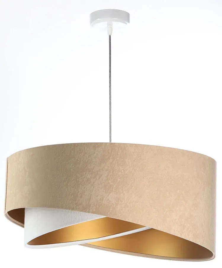 Beżowa asymetryczna lampa wisząca - EX976 B5-G69