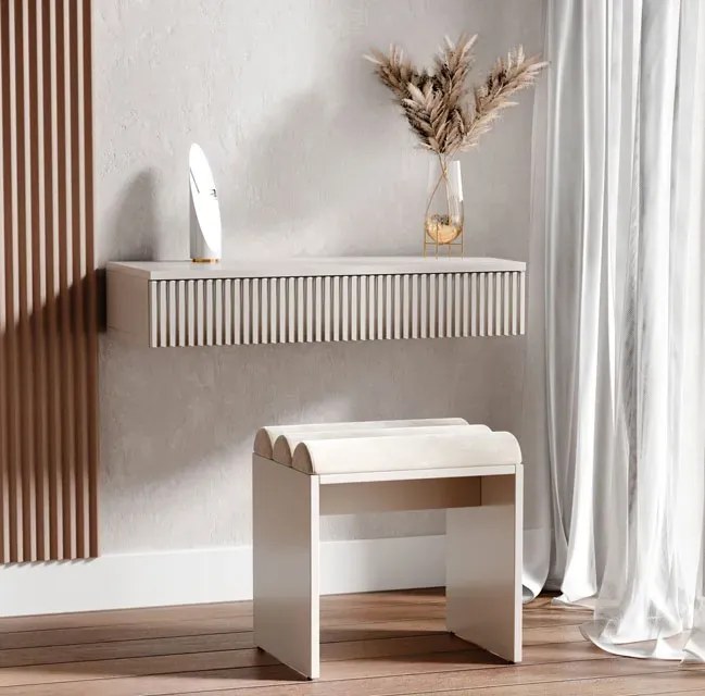 Kaszmirowy taboret tapicerowany welurem P1-A43