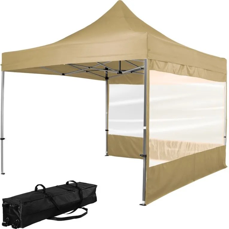 INSTENT PRO Namiot ogrodowy 3 x 3 m, szampański + 2 ściany b