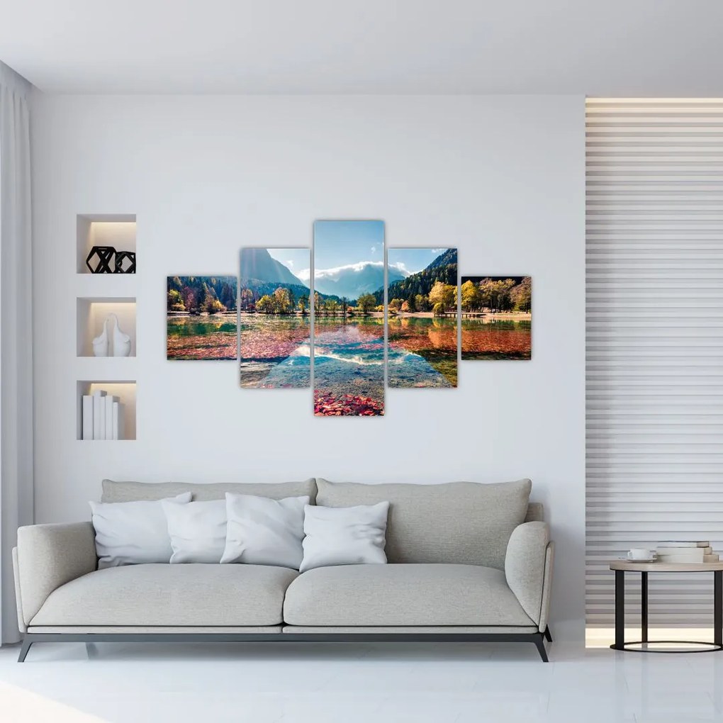 Obraz - Jezioro Jasna, Gozd Martuljek, Alpy Julijskie, Słowenia (125x70 cm)