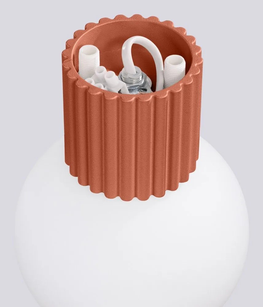 Pomarańczowy kinkiet ø 12 cm Orbital – Sollux