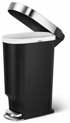 Simplehuman Owalny kosz na śmieci z pedałem 40 l,czarny