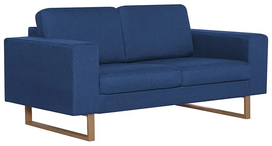 Granatowa elegancka dwuosobowa sofa L1-S14