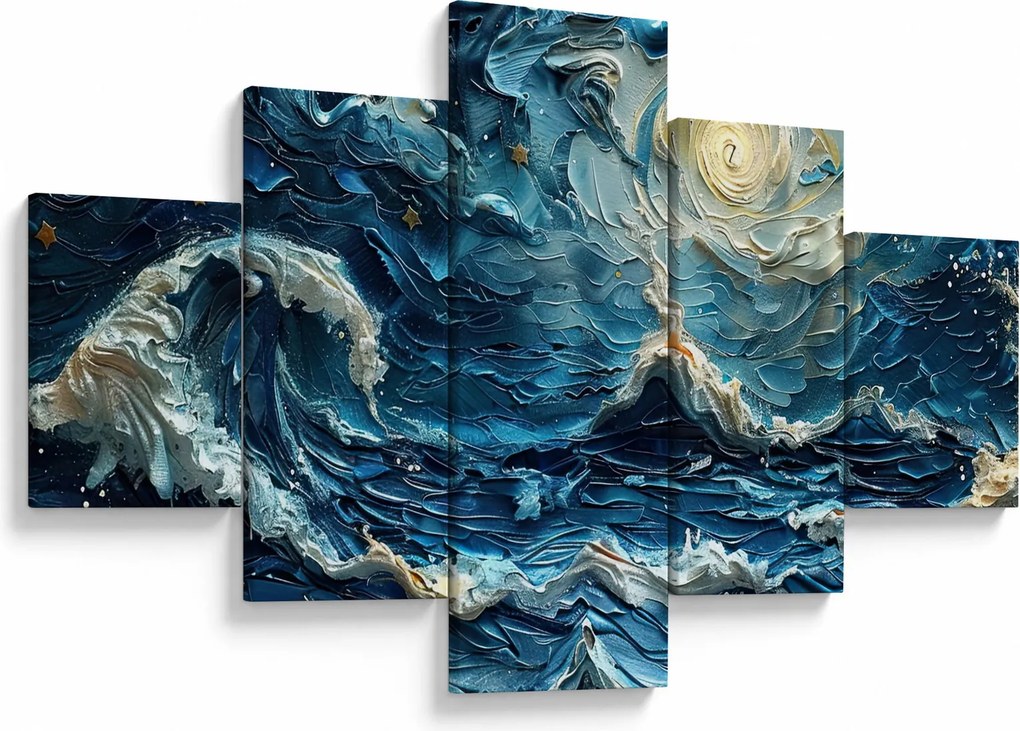 Obraz - Malowanie nieba i morza (125x70 cm)
