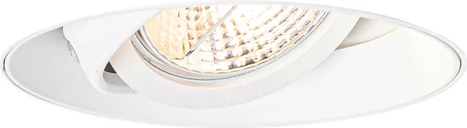 Nowoczesny reflektor wnękowy biały GU10 AR70 okrągły bez krawędzi - Oneon