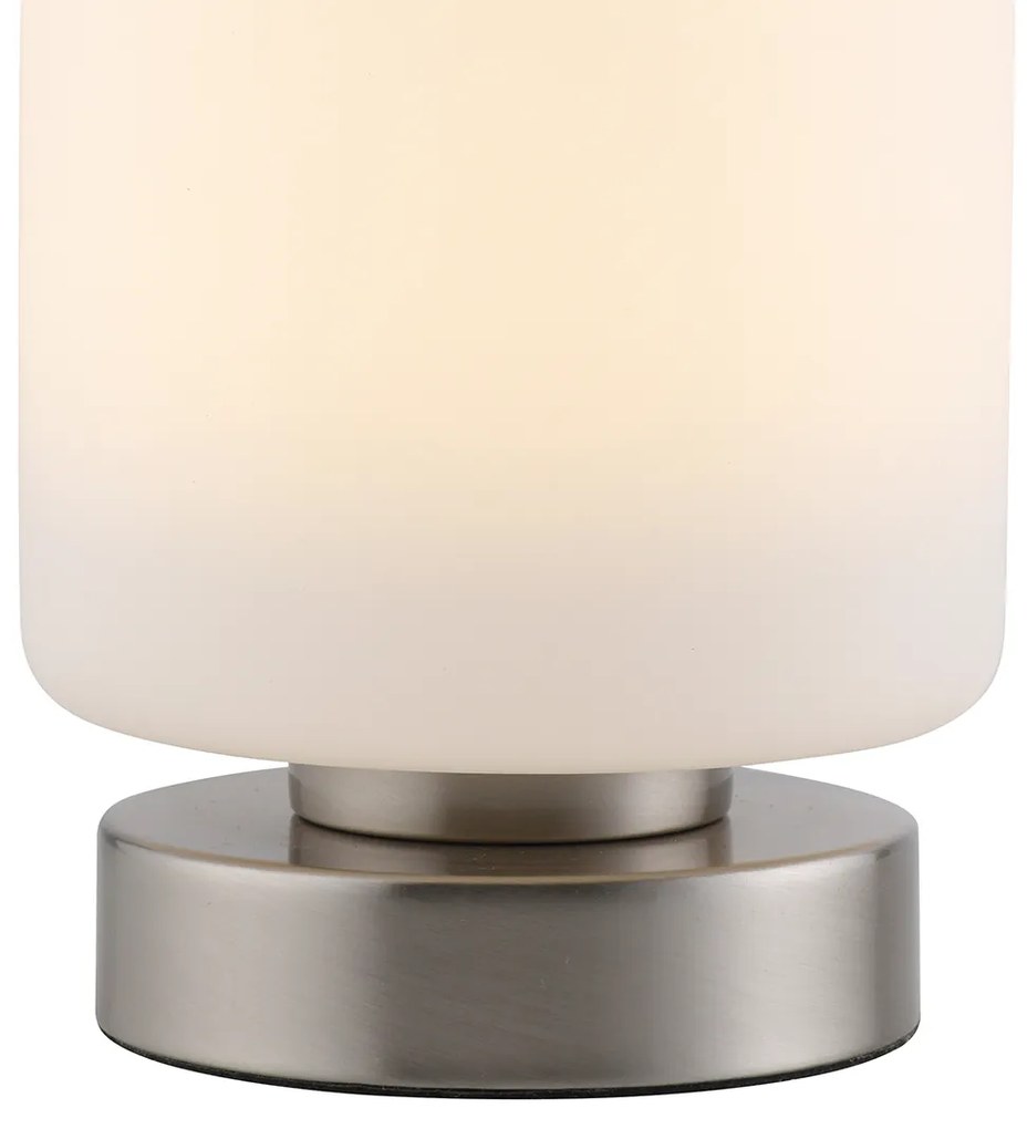 Stalowa lampa stołowa z wbudowanym LED-em 3-stopniowym ściemniaczem dotykowym - Mirko Nowoczesny Oswietlenie wewnetrzne