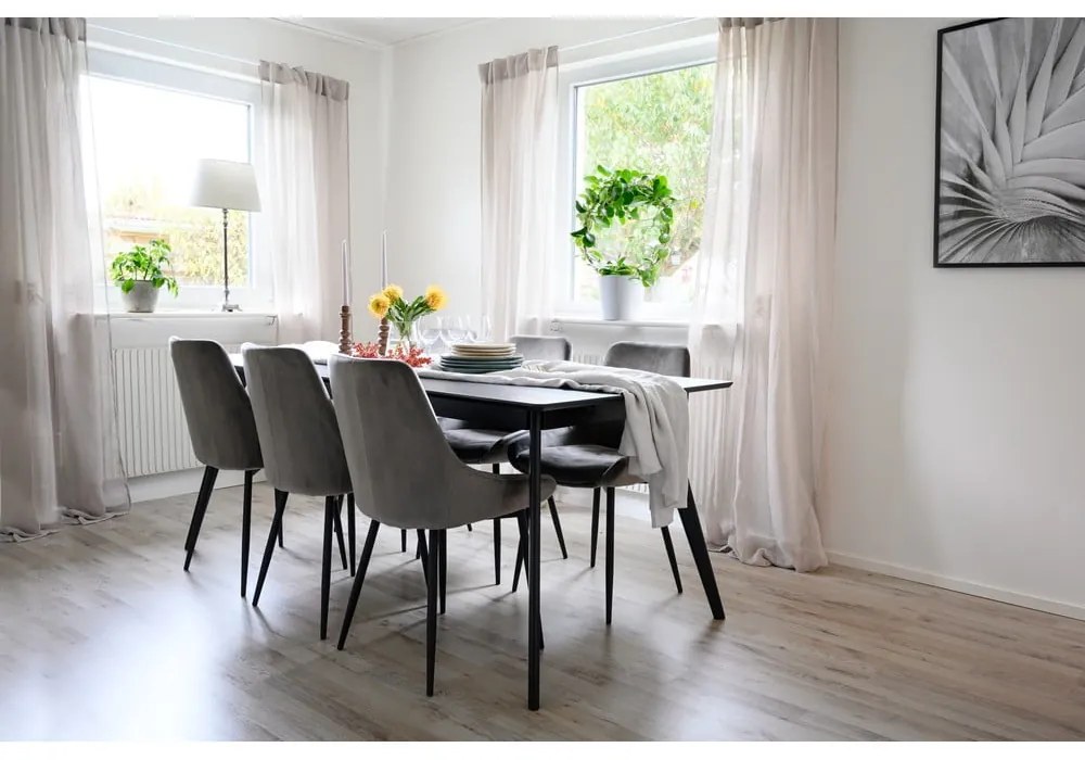 Rozkładany stół z blatem w dekorze dębu 190x90 cm Yumi – Rowico
