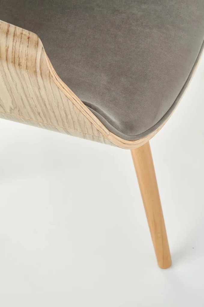 Krzesło K396 VELVET szare HALMAR