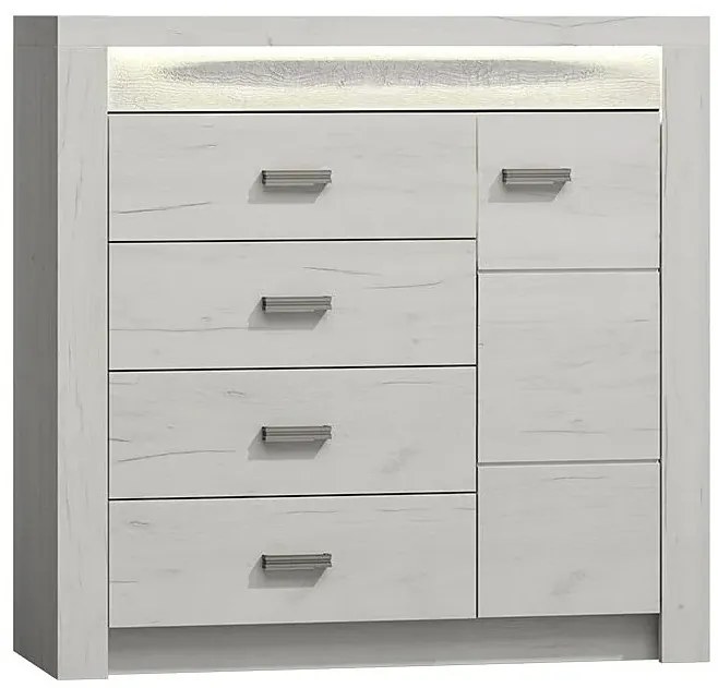 Komoda do salonu kraft biały - Filin 17X