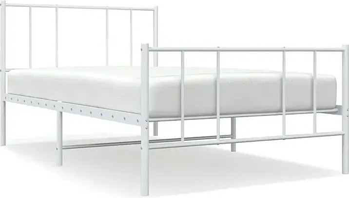 Białe metalowe łóżko pojedyncze 80x200 cm W5-K88