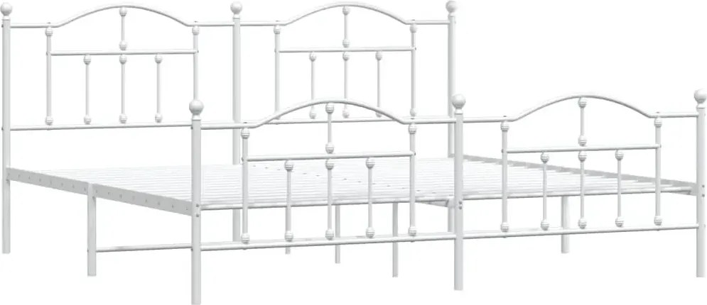 Białe metalowe łóżko industrialne 200x200 cm S6-F23