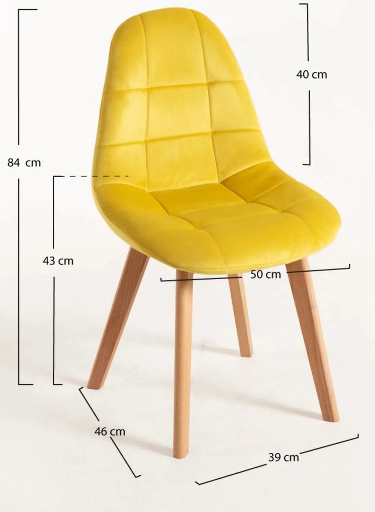 Zestaw 4 Krzese Kelen Aksamitne