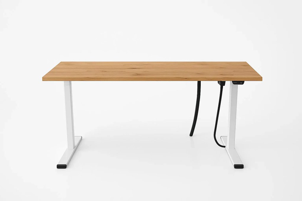 Biurko eCOMO 160x80cm dąb hickory z regulacją wysokości - powystawowe NOWY STYL
