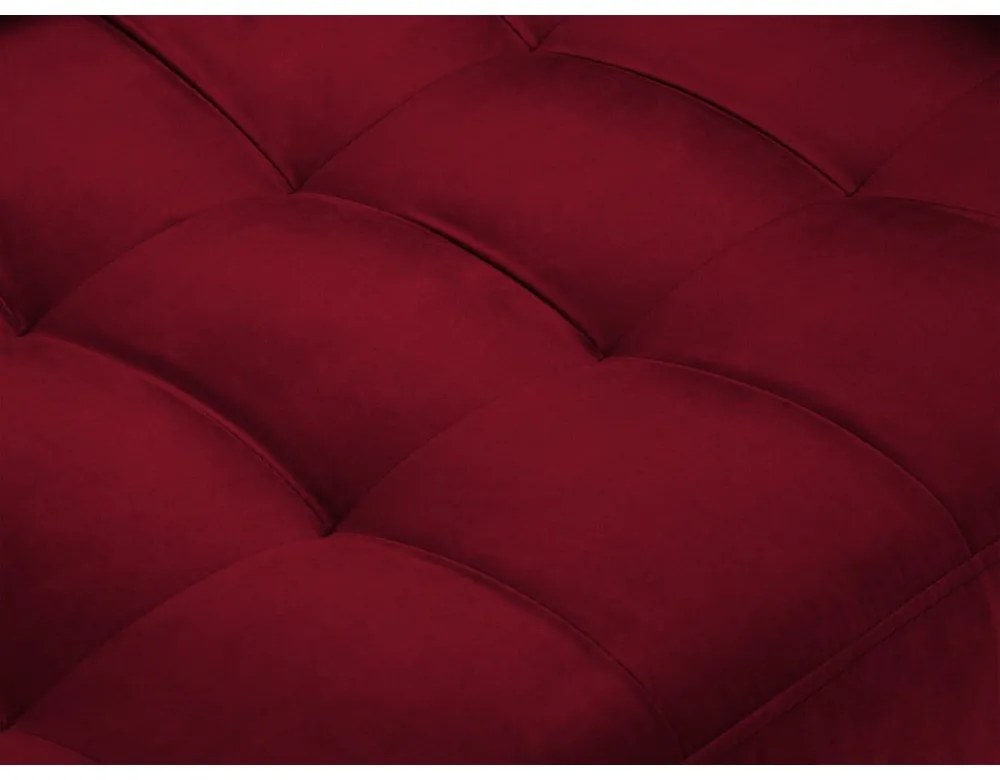 Czerwona aksamitna sofa Milo Casa Santo, 174 cm