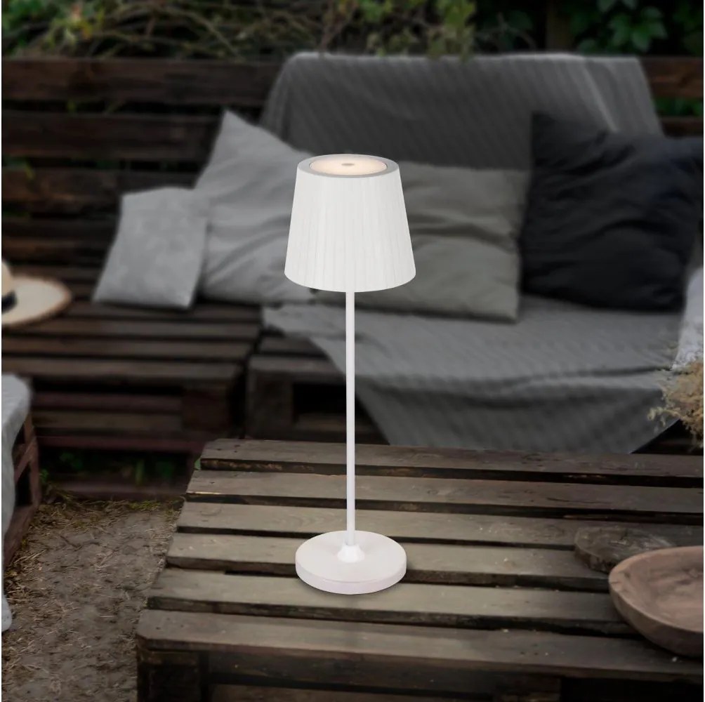 Eglo 75793 - Lampa stołowa LED ściemnialna zewnętrzna CABOZO LED/3,8W/5V 2000 mAh IP44 biała