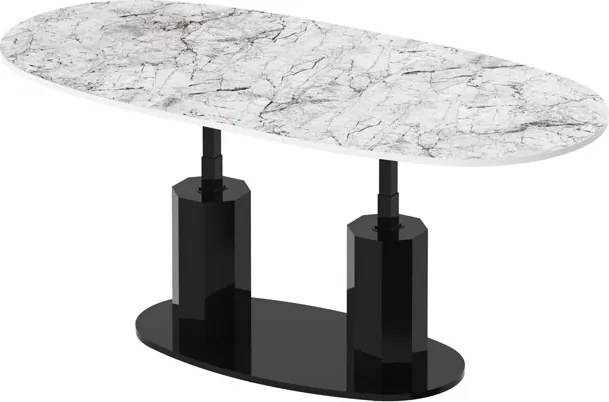 Rozkładany i podnoszony ławostół Barletta marmur wysoki połysk