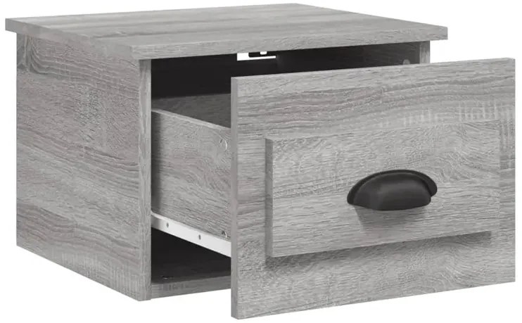 Wisząca szafka nocna z szufladą szary beton T3-D11