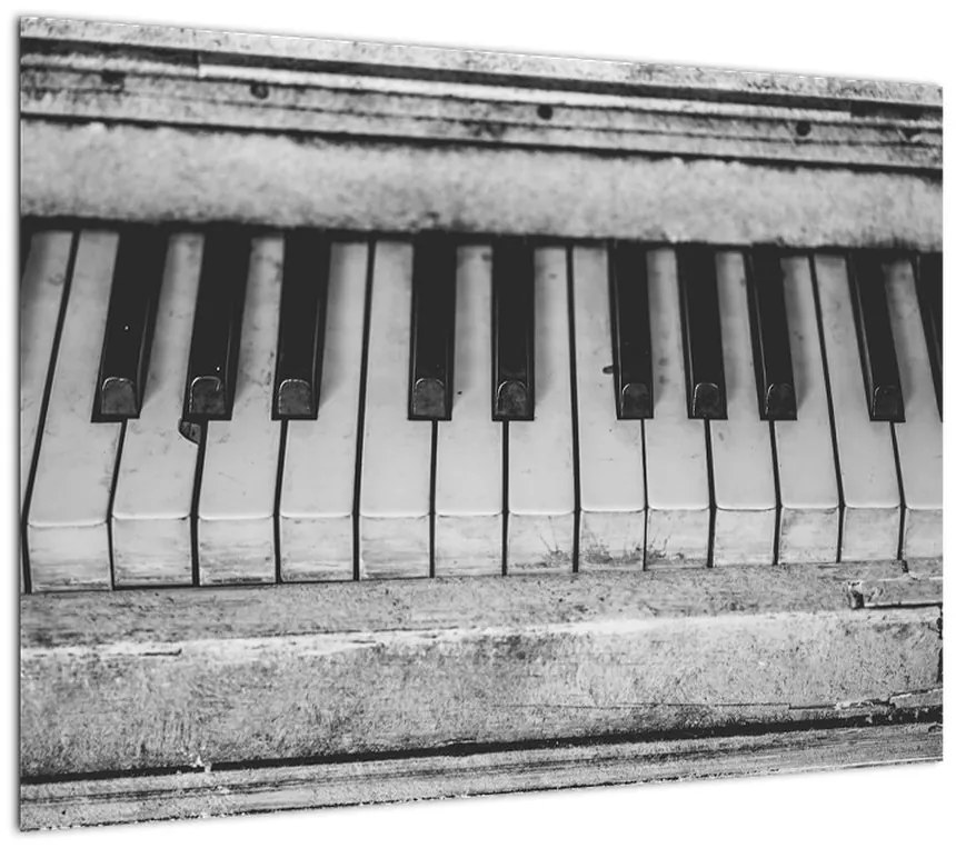 Obraz na szkle starego fortepianu (70x50 cm)