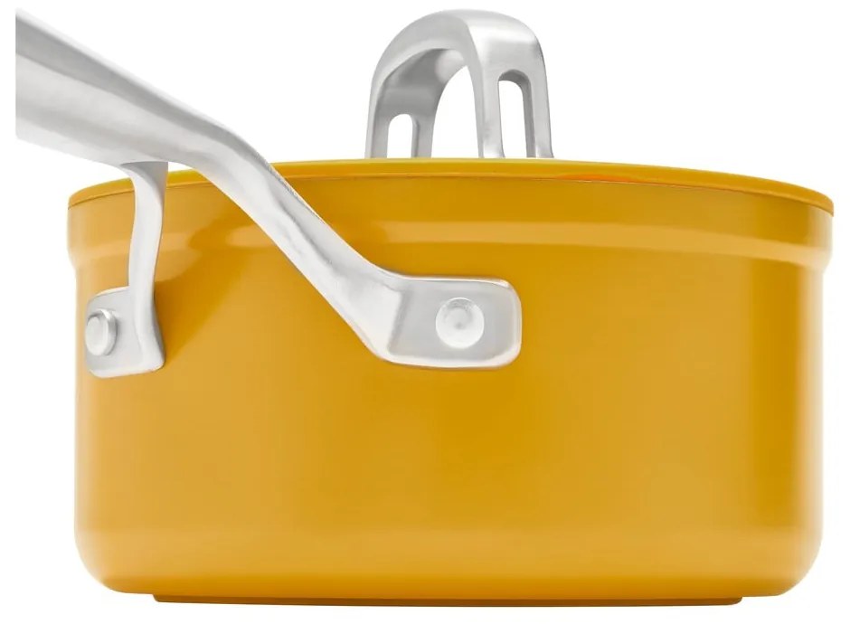 Garnek aluminiowy z pokrywką/z nieprzywierającą powierzchnią odpowiedni na indukcję 1,3 l Meda 3.0 – FABINI