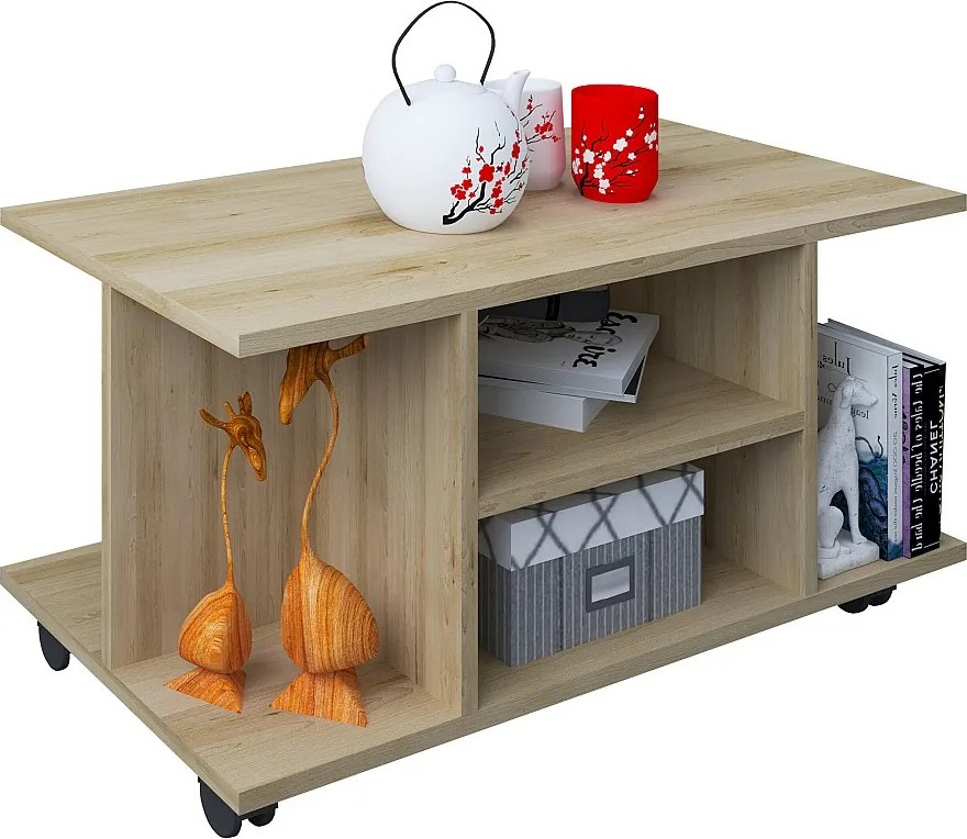 Wooden Sofabed Coffee Table Rolls Findula - opinie, recenzje użytkowników, ekspertów, porównanie cen. - alaTest.pl