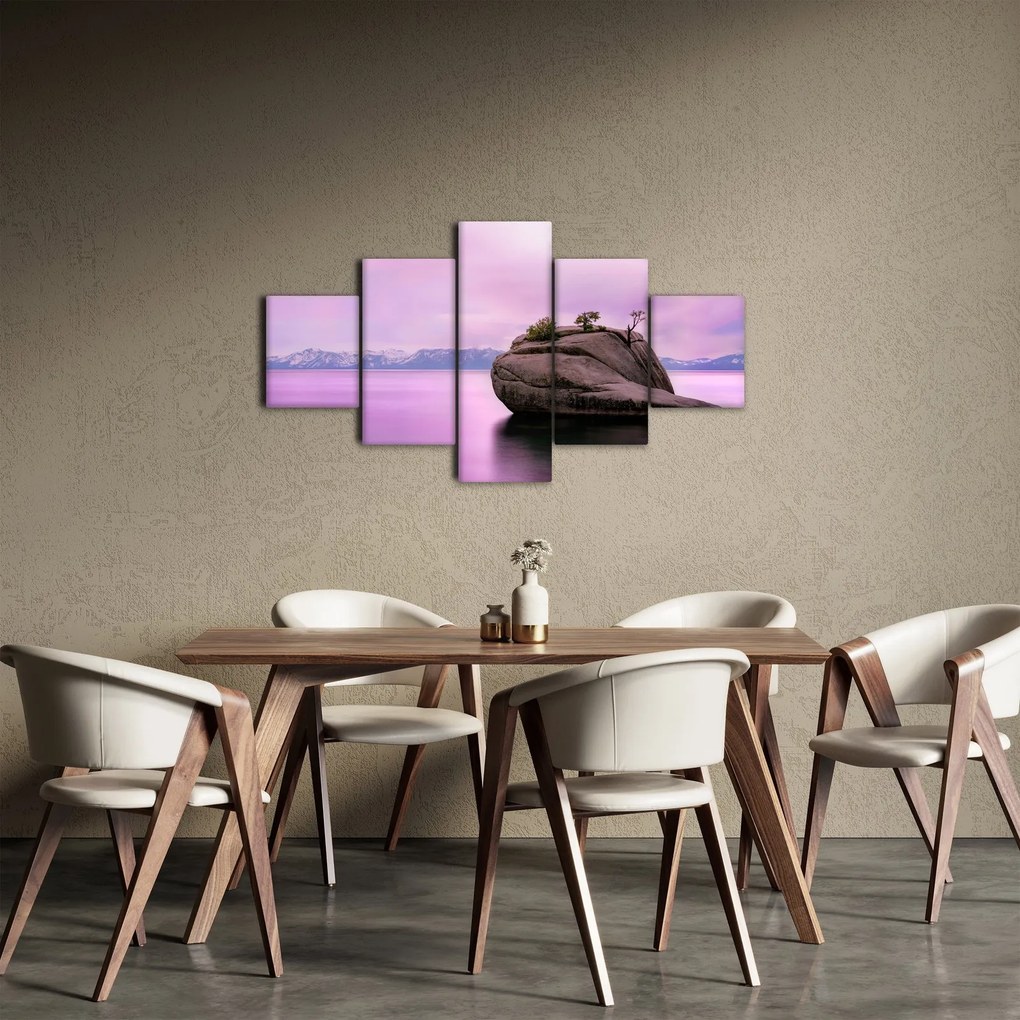 Obraz kamienia w morzu (125x70 cm)