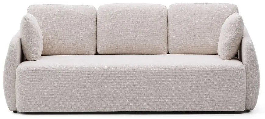 Kremowa rozkładana sofa z tkaniny szenilowej 225 cm Laira – Kave Home