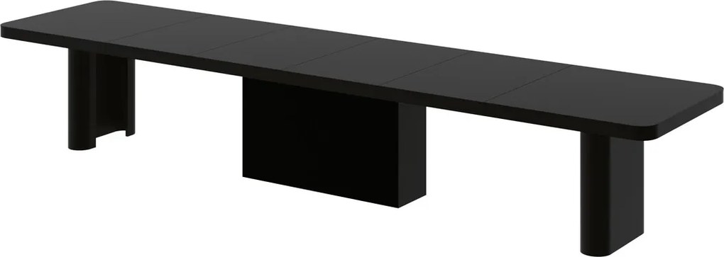 Stół Portofino czarny mat Hubertus rozkładany do 412 cm