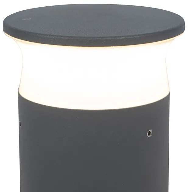 Zewnetrzna Nowoczesna lampa zewnętrzna ciemnoszara 12 cm z LED - Bar Nowoczesny Oswietlenie zewnetrzne