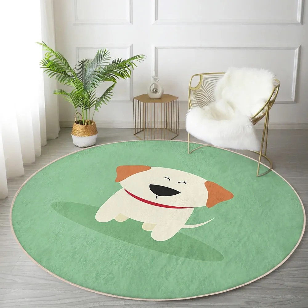 Zielony dywan dziecięcy ø 80 cm Comfort – Mila Home