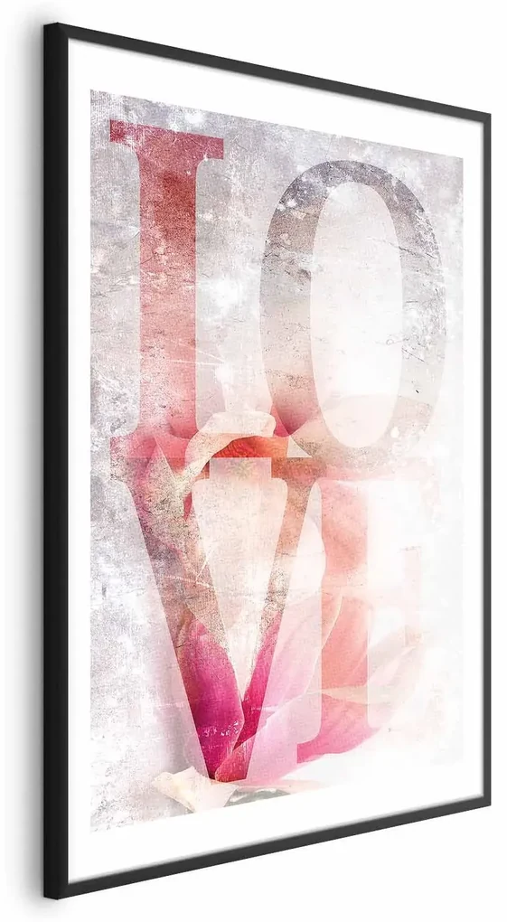 Plakat Miłość magnolii 40x60 cm z ramą czarną z marginesem ARTGEIST B