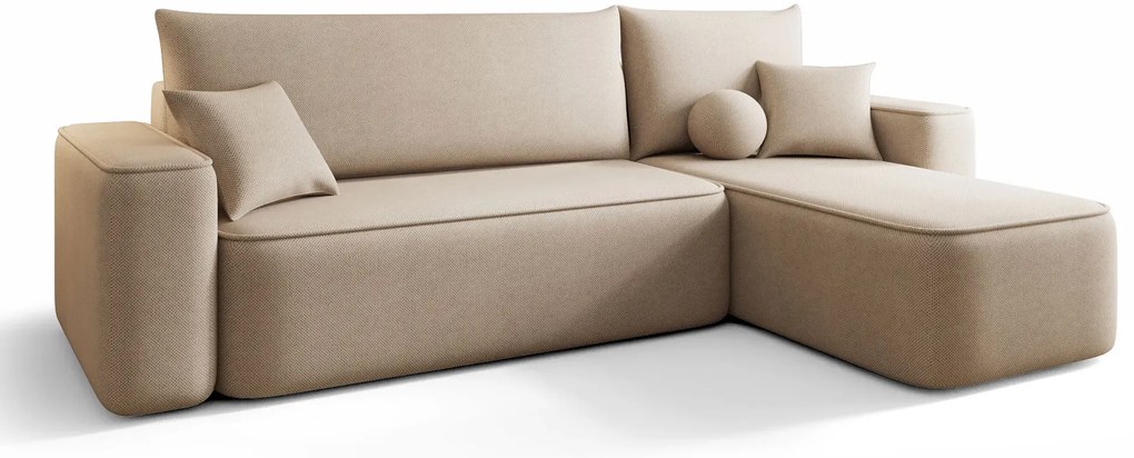 Ciemnobeżowy narożnik rozkładany F9-C58