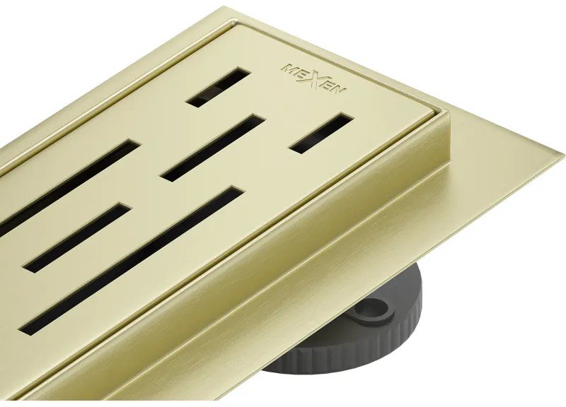 Mexen Flat 360° M01 odpływ liniowy obrotowy 70 cm, złoty szczotkowany - 1A20070-40