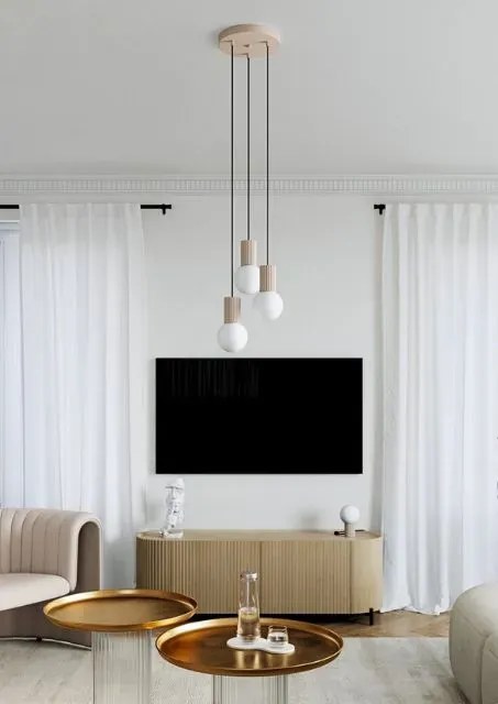 Industrialna potrójna lampa wisząca - K600-Buble