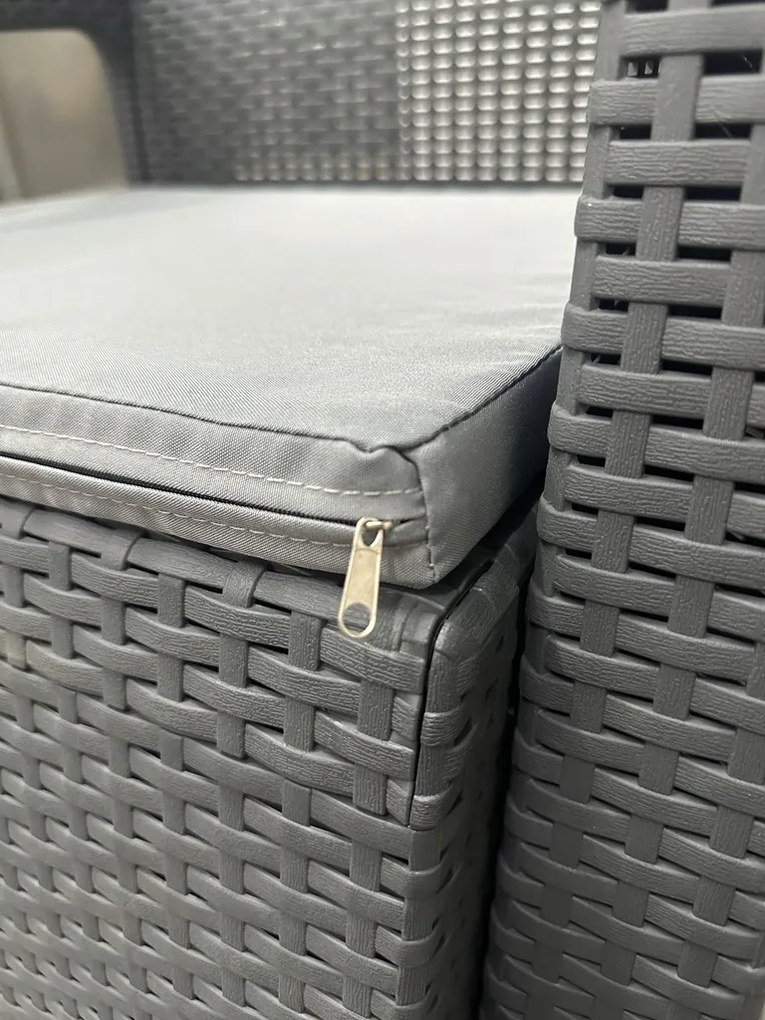 Zestaw mebli ogrodowych z tworzywa Malezja MAS-LS-04 szary