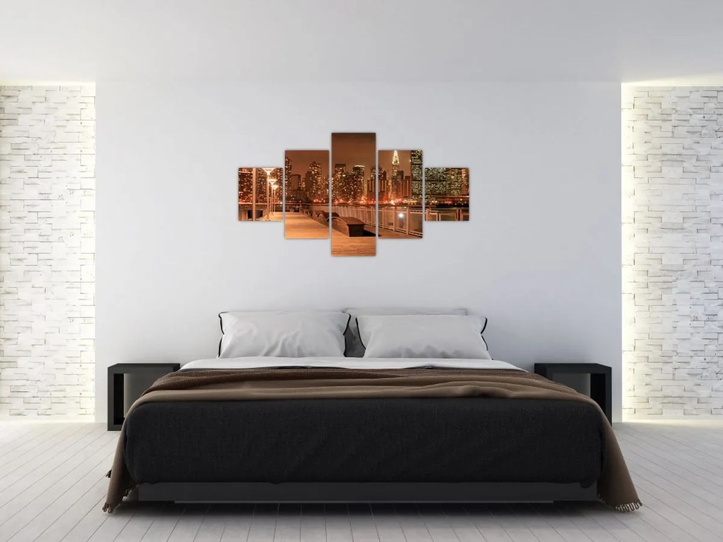 Obraz - Nocne miasto (125x70 cm)