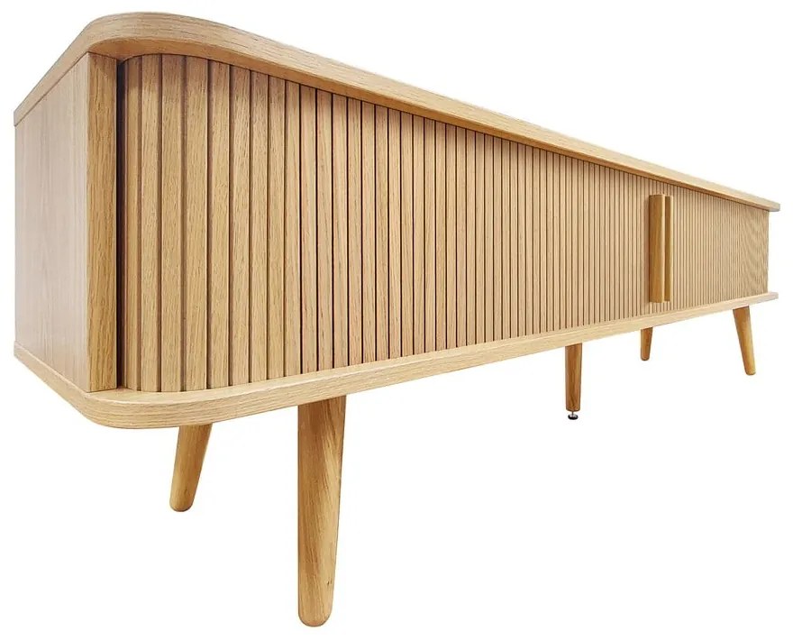 Szafka pod TV w dekorze dębu w naturalnym kolorze 178x50x40 cm Rove – Woodman