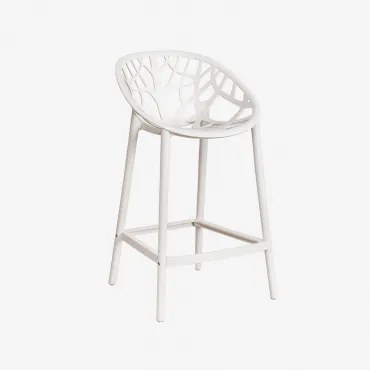 Zestaw 4 Wysokich Stołków Ores Z Polipropylenu Gardenia Biel & ↑65 Cm - Sklum