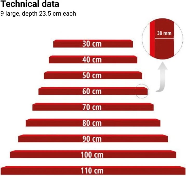 Półka ścienna Stilista Volato, 60 cm, ciemne drewno