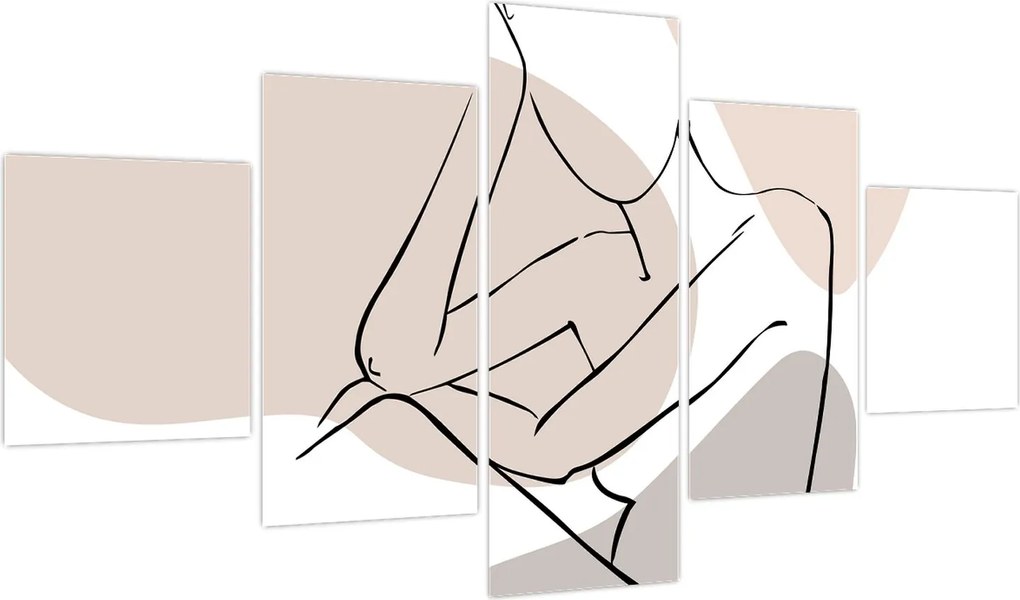 Obraz - Kobieta linia sztuki ciała N⁰1 (125x70 cm)
