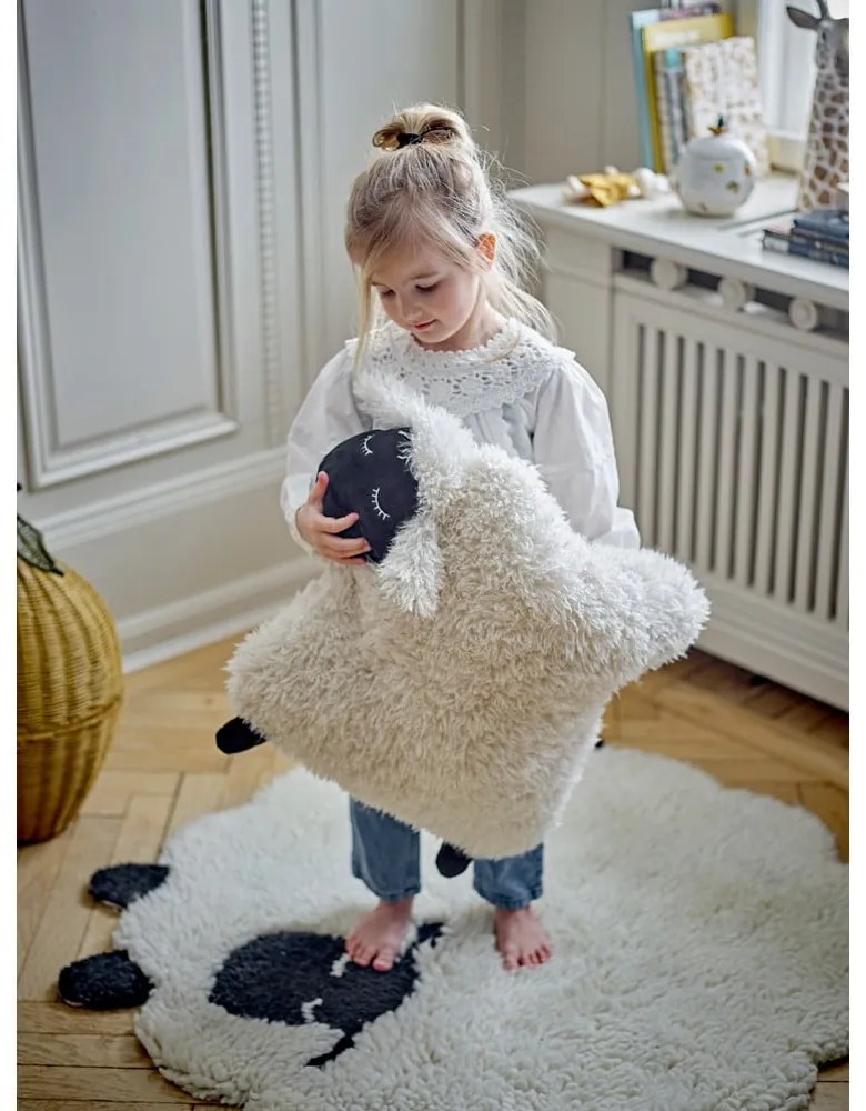 Biały wełniany dywan dziecięcy ø 84 cm Dolly – Bloomingville Mini