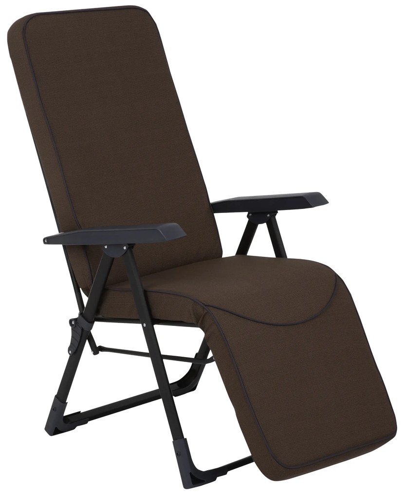 Fotel ogrodowy z podnóżkiem Modena Kwadrat  Plus Black Edition H047-04PB PATIO